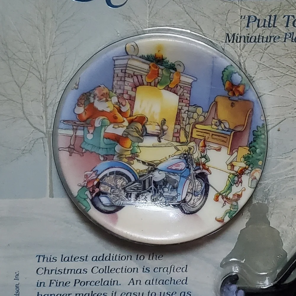 Harley-Davidson Christmas Collection Miniature Plate Ornament